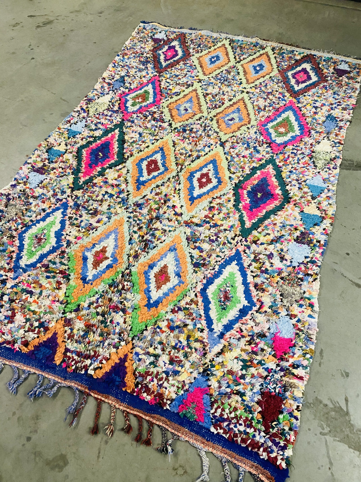 Boucherouite Rag Rug 274 x 165 SOLD - Moroccan Beni Ouarain rug