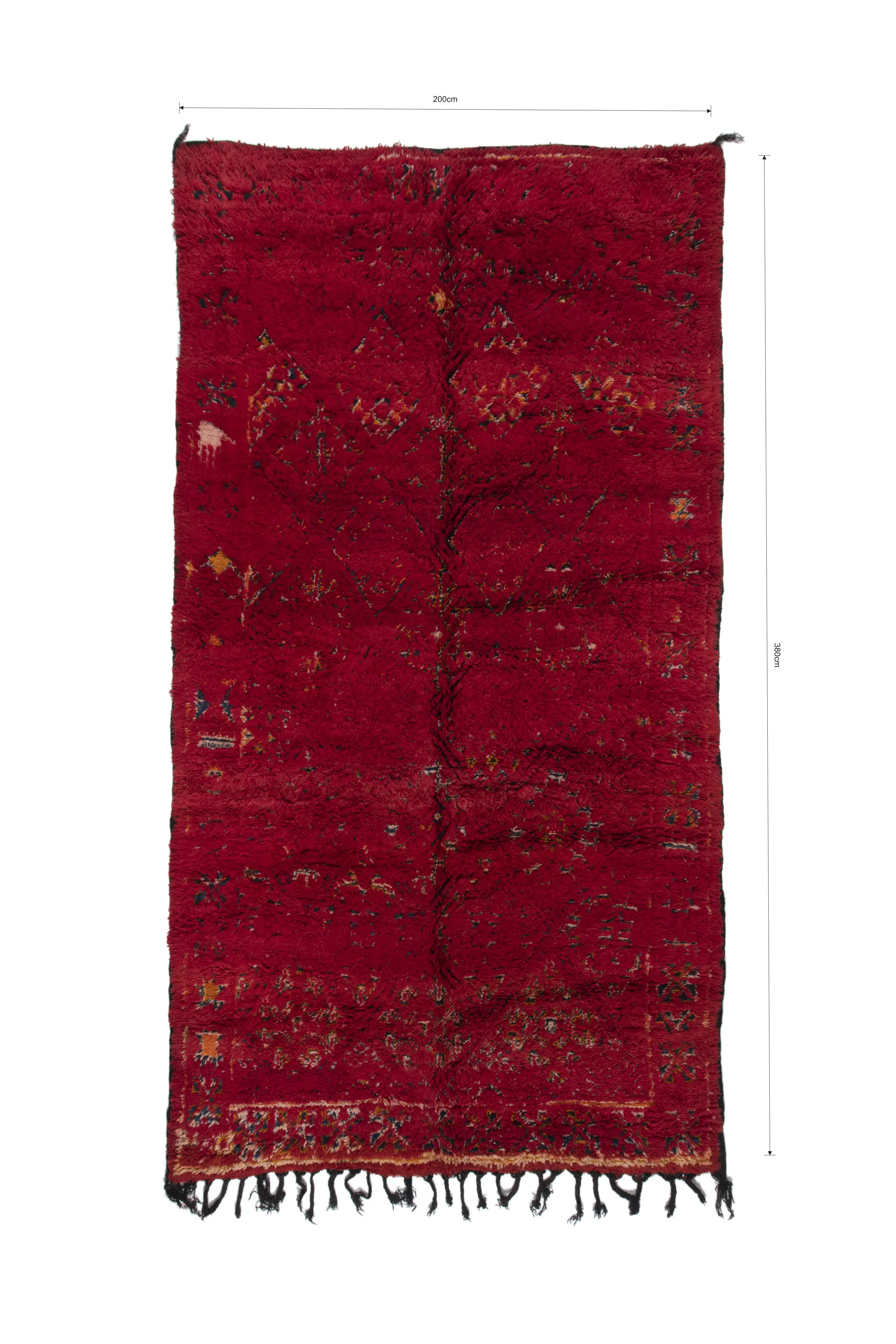 Vintage Zayane Rug 380 x 200 - Moroccan Beni Ouarain rug