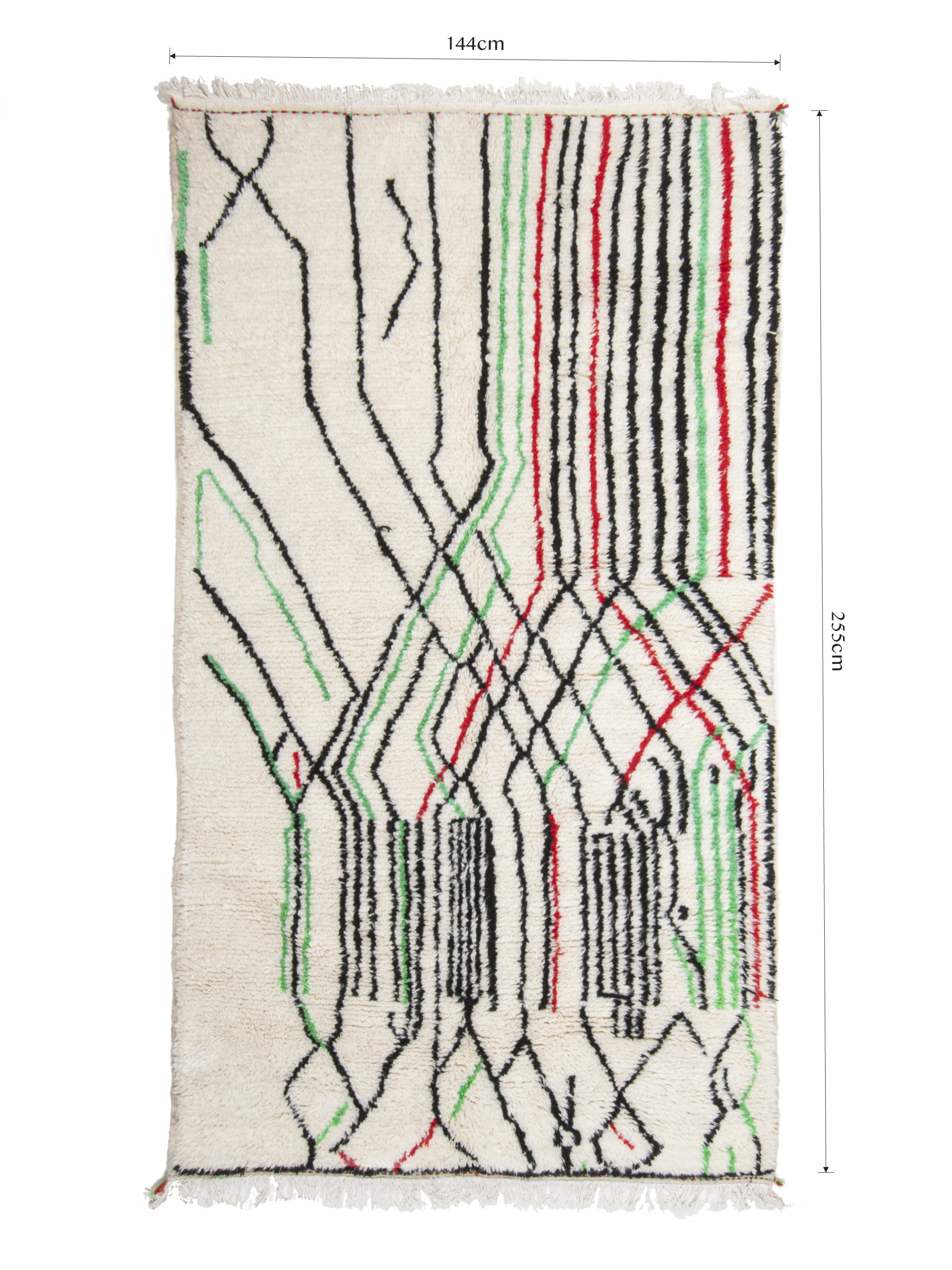 Azilal rug 255 x 144 - Moroccan Beni Ouarain rug