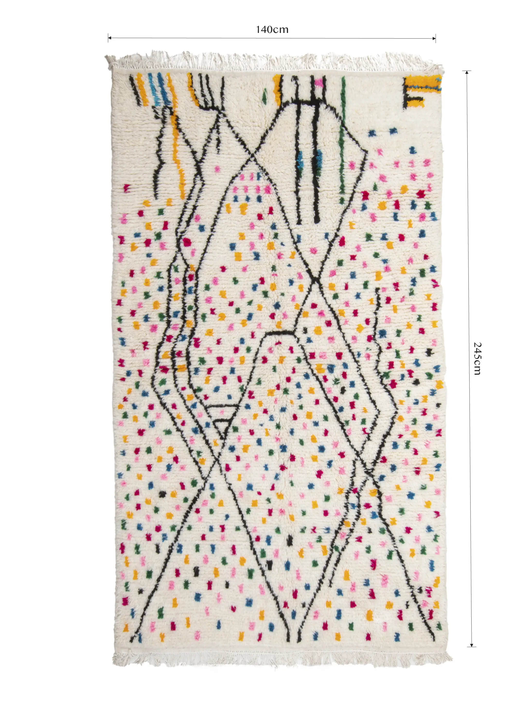 Azilal Rug 245 x 140 - Moroccan Beni Ouarain rug