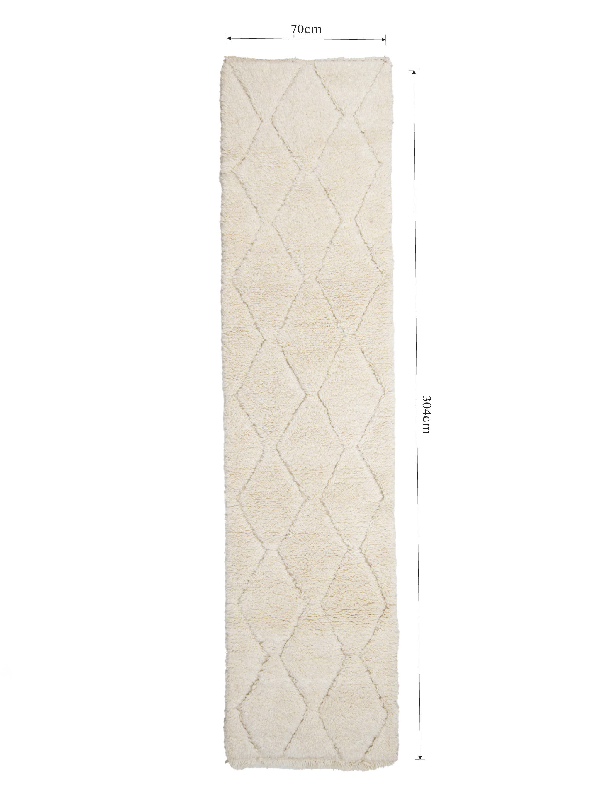 Modern Beni Ouarain Runner 304 x 70 - Moroccan Beni Ouarain rug