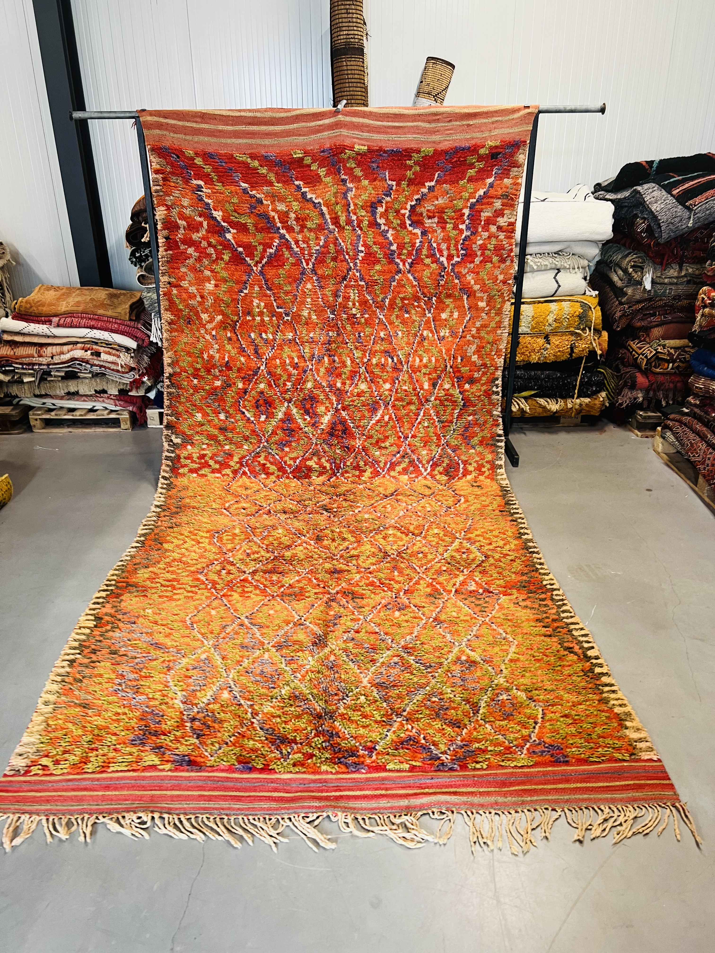 Vintage Talsint Rug 390 x 177 - Moroccan Beni Ouarain rug