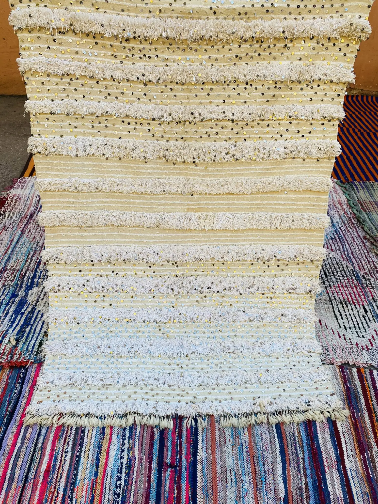 Vintage Handira 180 x 120 - Moroccan Beni Ouarain rug