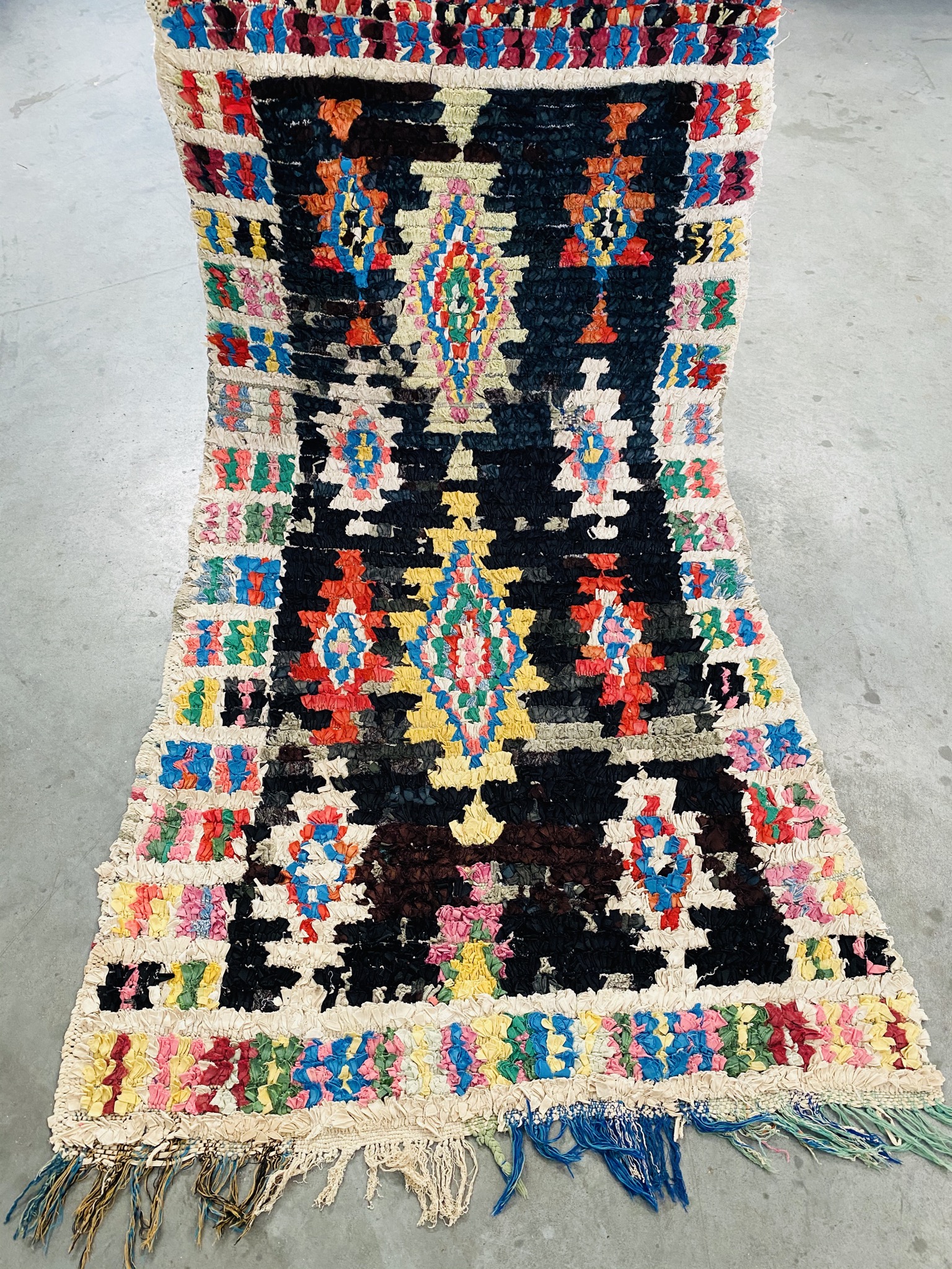 Boucherouite 202 x 101 - Moroccan Beni Ouarain rug