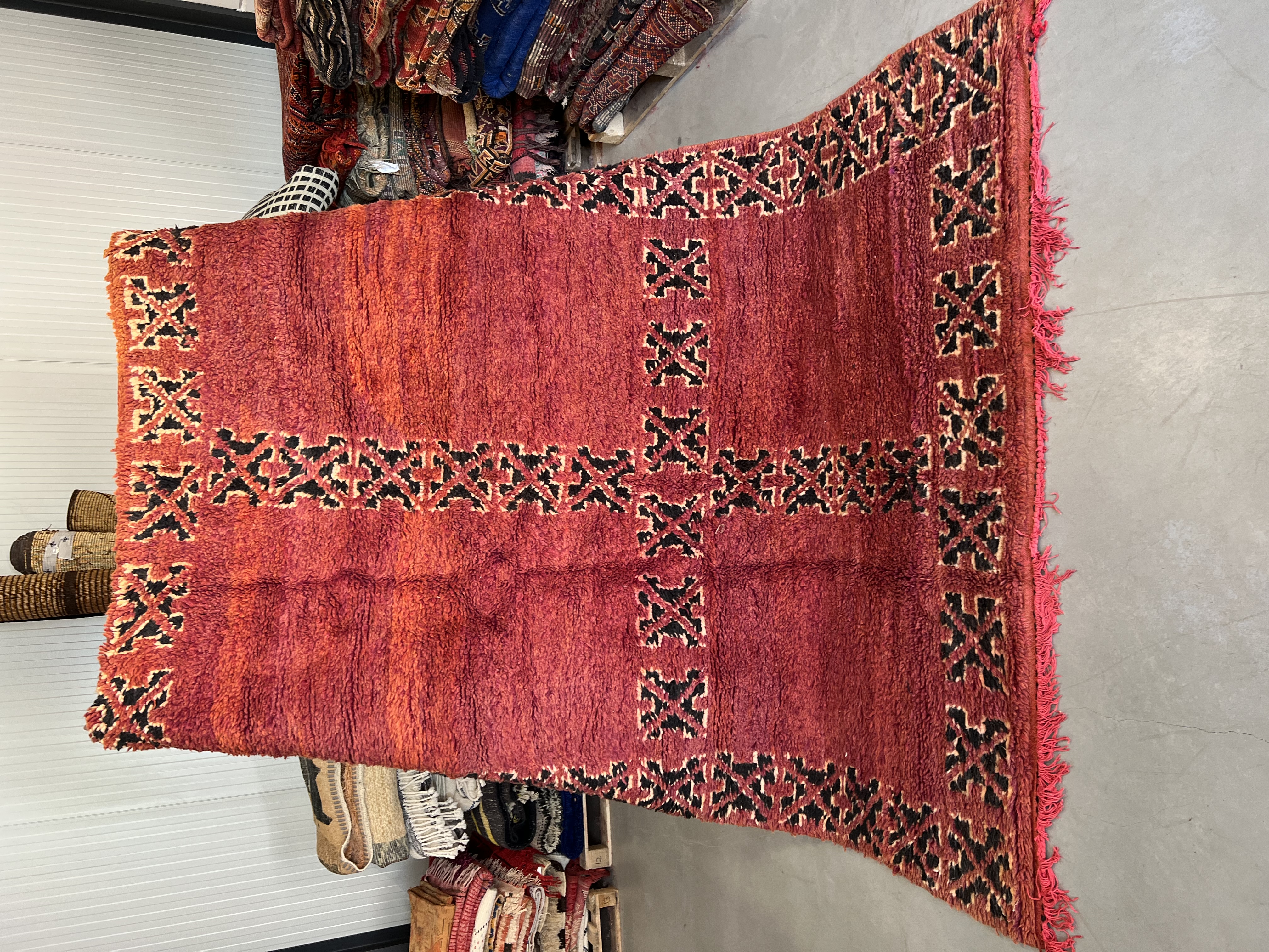 Vintage Atlas rug 261 x 198 - Moroccan Beni Ouarain rug