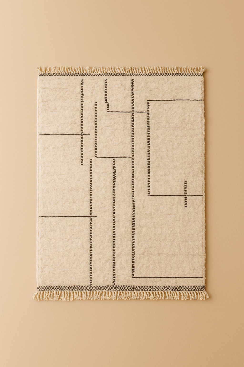 Modern Beni Ouarain Rug 350 x 250 - Moroccan Beni Ouarain rug