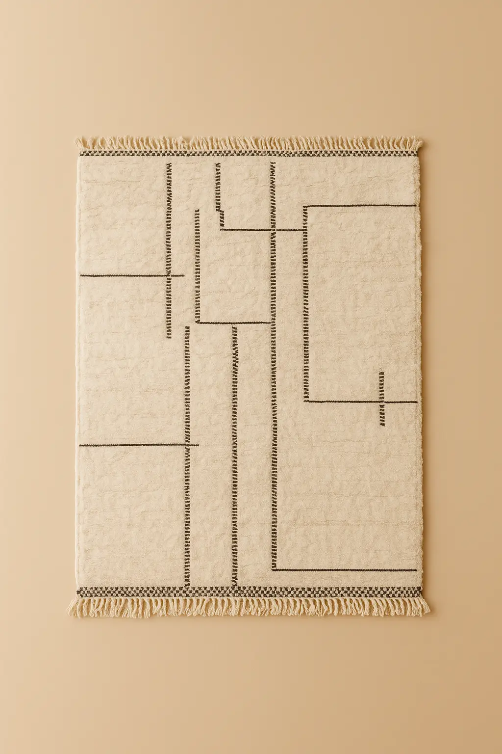 Modern Beni Ouarain Rug 350 x 250 - Moroccan Beni Ouarain rug
