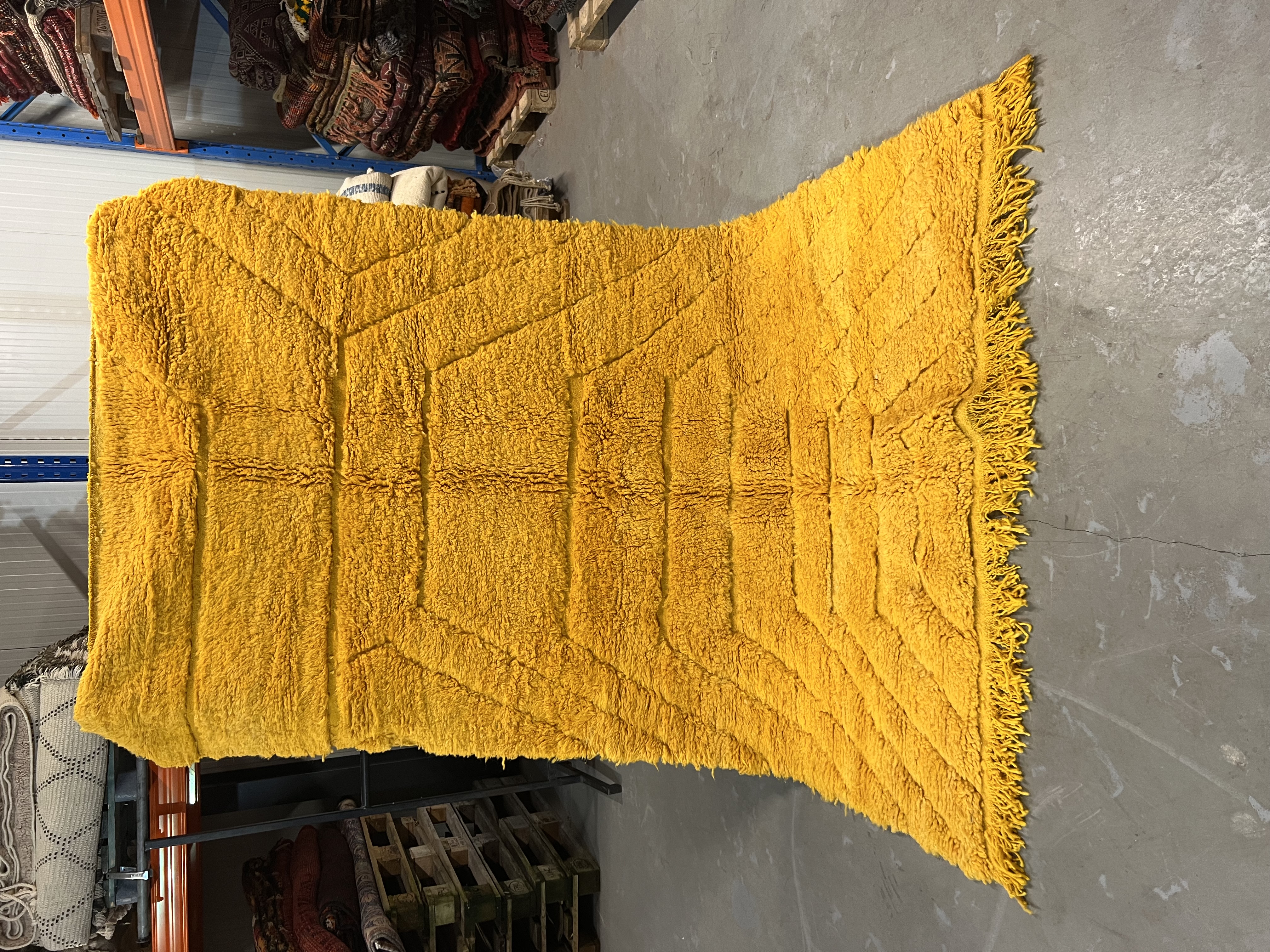 Modern Beni Ouarain Rug 262 x 151 - Moroccan Beni Ouarain rug