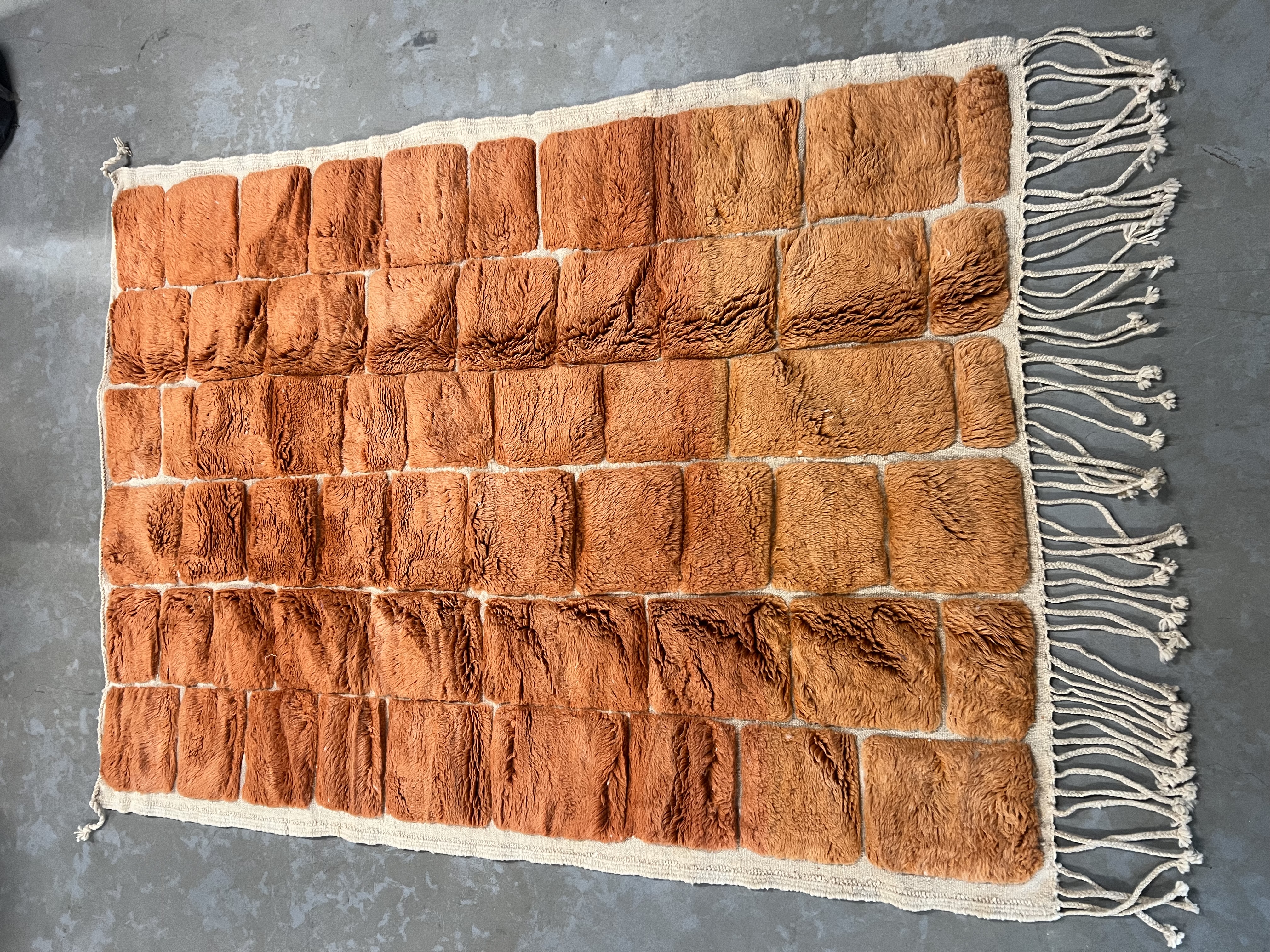 Beni Mrirt Rug Bricks 208 x 159 - Moroccan Beni Ouarain rug