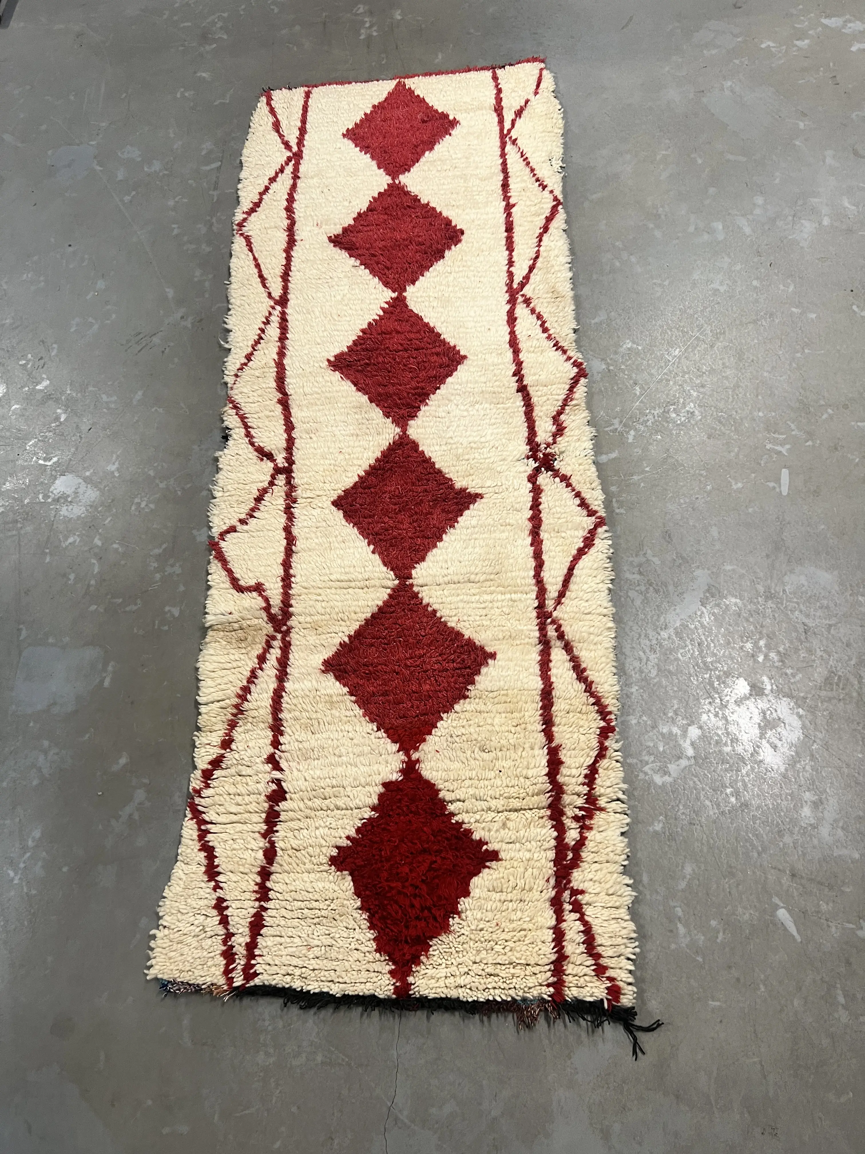 Vintage Azilal Runner 265 x 90 - Moroccan Beni Ouarain rug