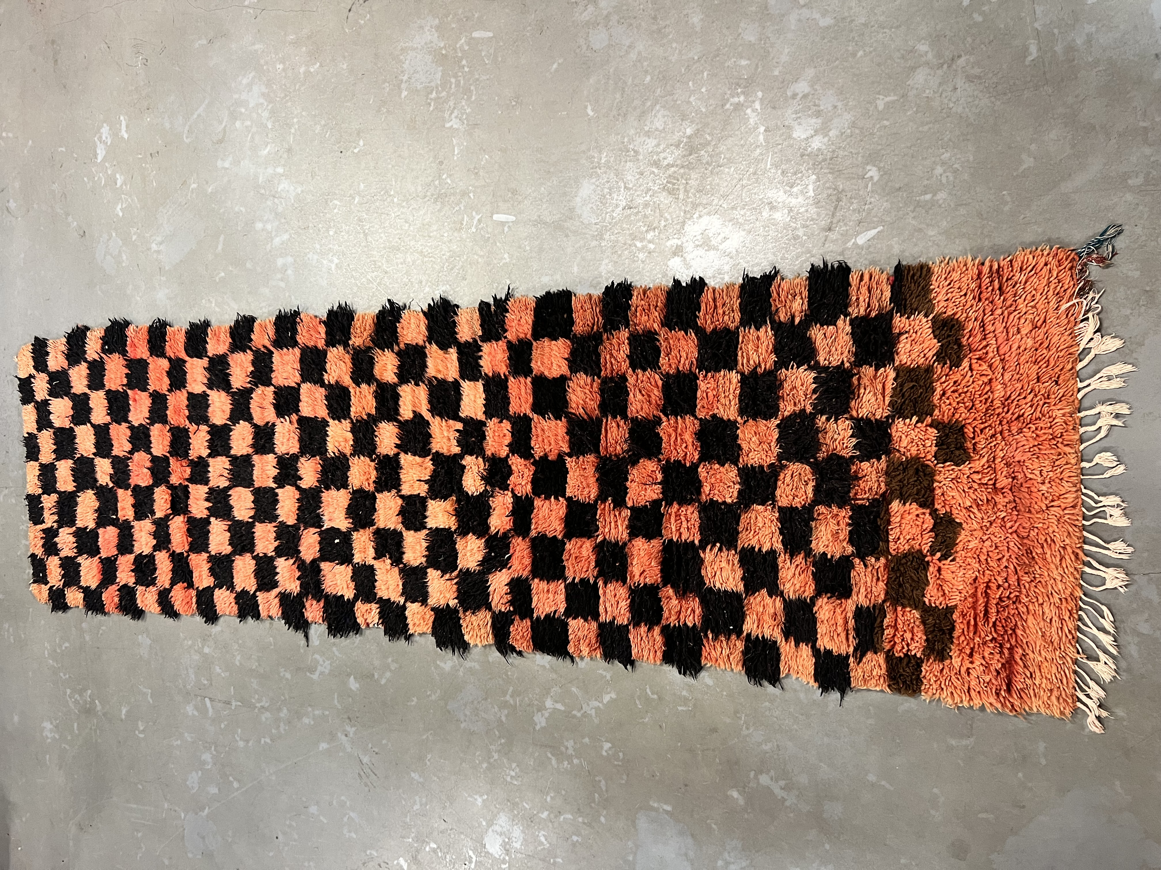 Vintage Azilal Runner 338 x 94 - Moroccan Beni Ouarain rug