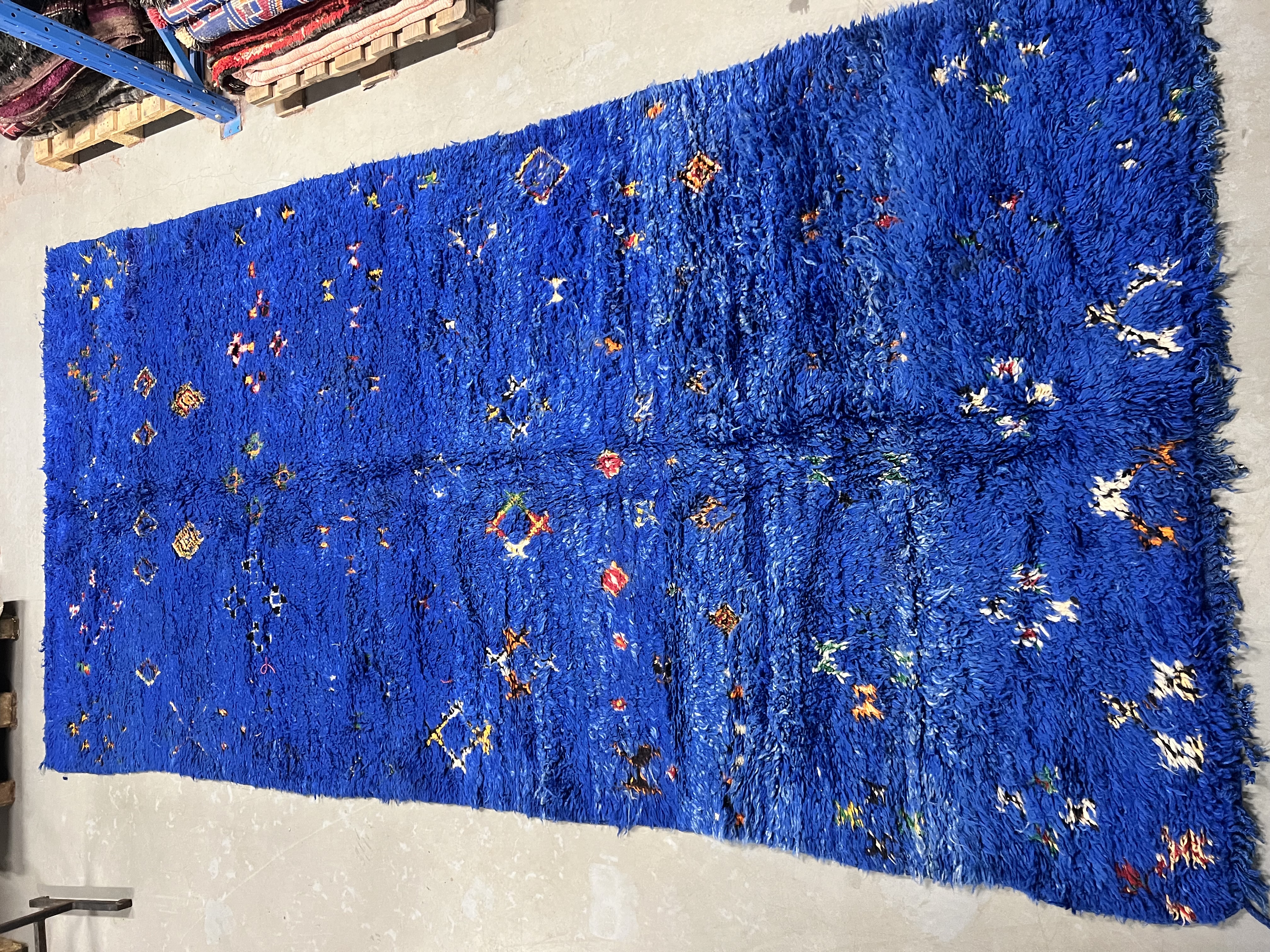 Beni Mguild Indigo Rug 432 x 222 - Moroccan Beni Ouarain rug