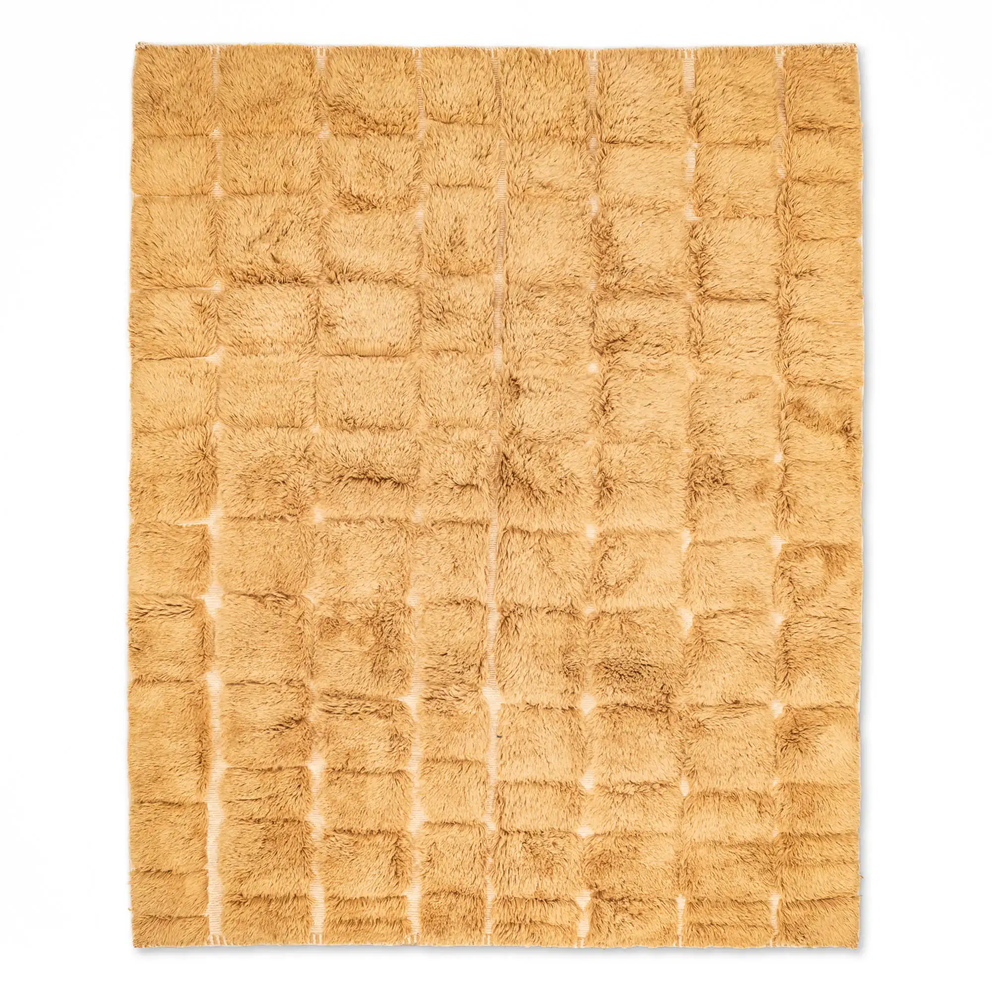 Golden Grid - Moroccan Beni Ouarain rug